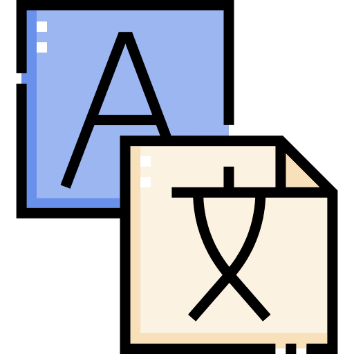 Translate education dialogue language icon