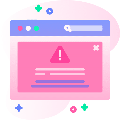 Warning error attention virus icon