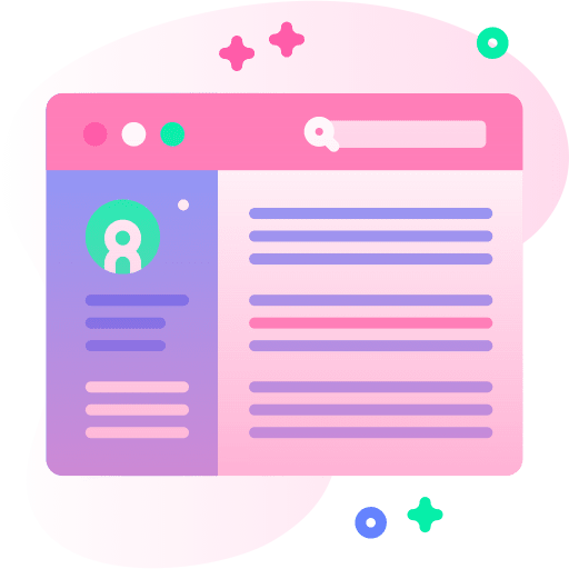 Web design user interface section user icon