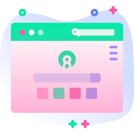 Log in homepage browser account icon