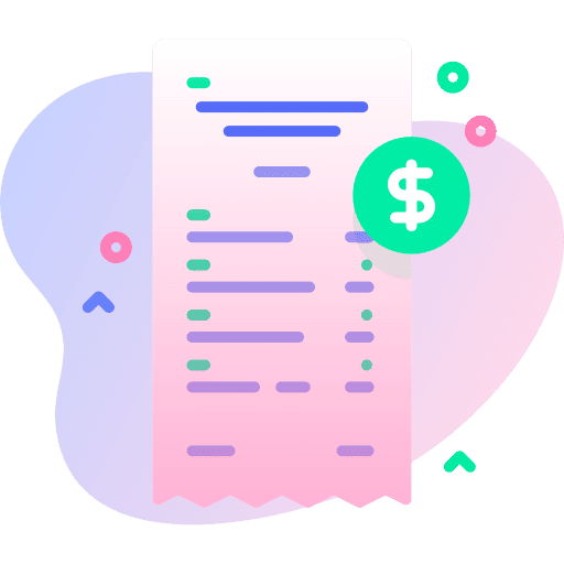Bill shopping center files and folders invoice icon
