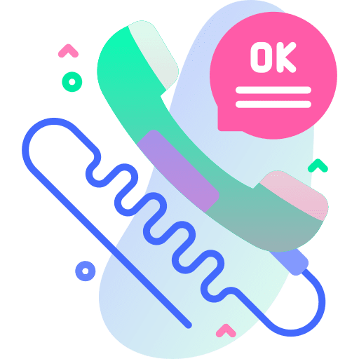 Confirmation telephone checkout registered icon