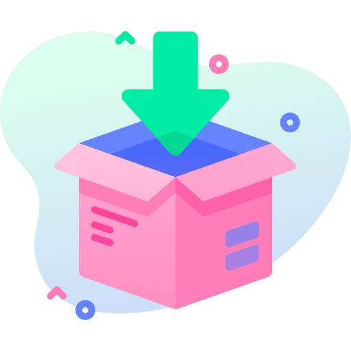 Delivery box box down arrow delivery box icon