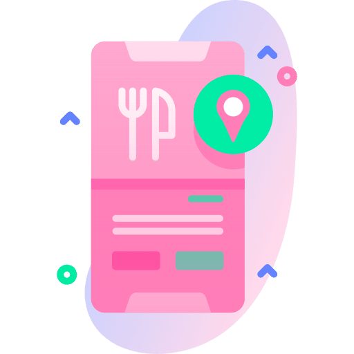 Food delivery delivery search tracking icon