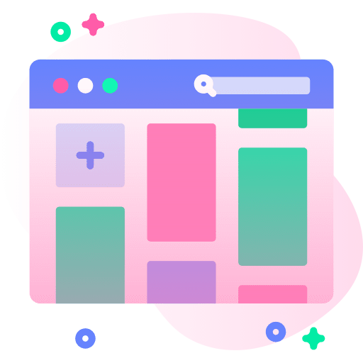 Website ui web page seo and web icon