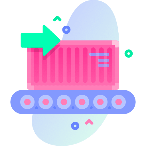 Container manufacturing container work icon Container manufacturing container work icon