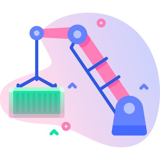 Crane shipping box containers icon Crane shipping box containers icon