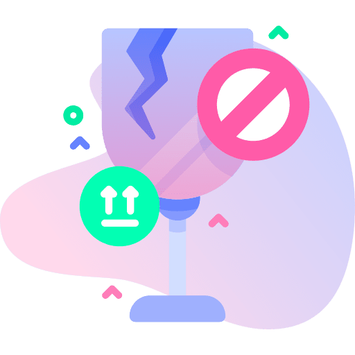 Glass commerce this side up package icon Glass commerce this side up package icon