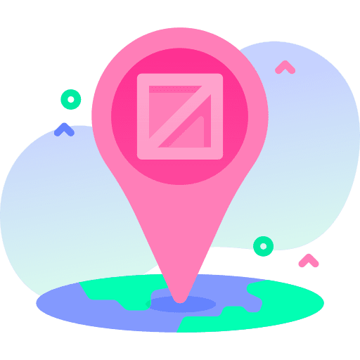 Location cardboard box packaging location icon Location cardboard box packaging location icon