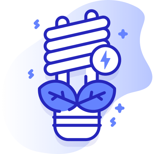 Energy saving light light bulb ecology and environment leaf icon