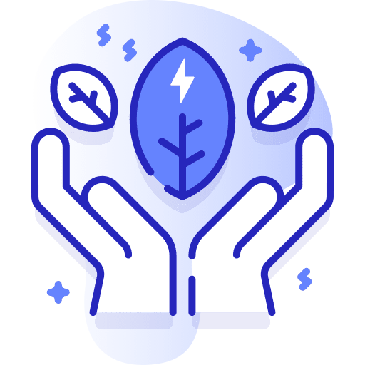 Green energy leaf green energy ecological icon