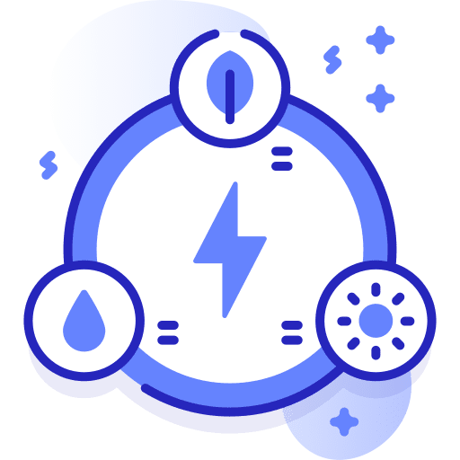 Renewable energy recycle reuse eco icon