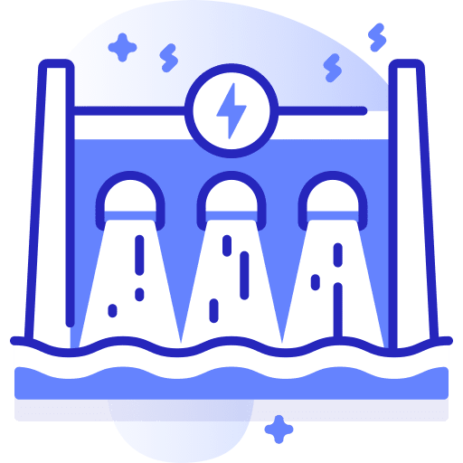 Dam wave energy sea icon