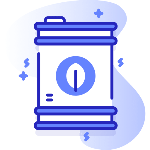 Eco fuel oil barrel leaf eco fuel icon