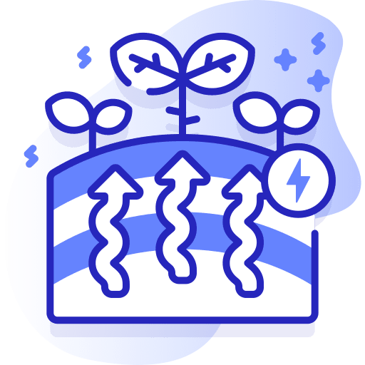 Geothermal energy home nucleus energy icon