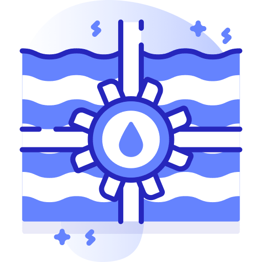 Hydro power water power generation ecology icon