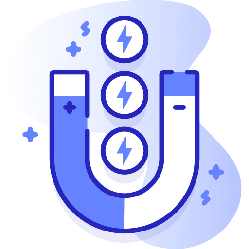 Magnet science physics attraction icon