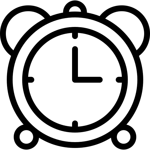 Alarm clock time and date alarm clock timer icon