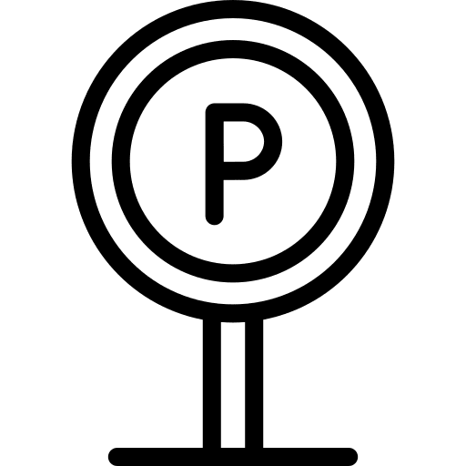 Parking sign vehicle letter p traffic sign icon