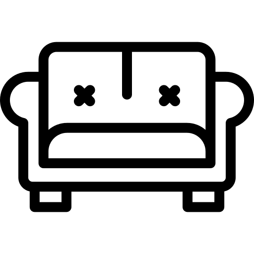 Sofa couch relax furniture and household icon