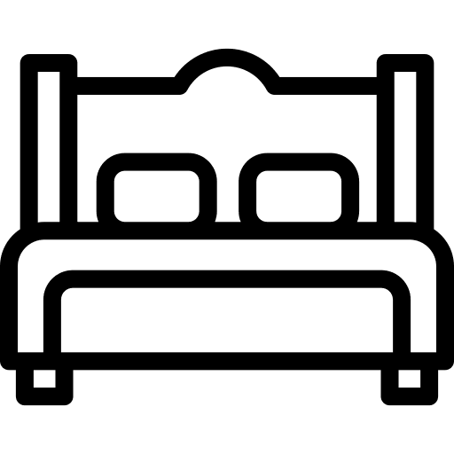 Double bed double wellness room icon Double bed double wellness room icon