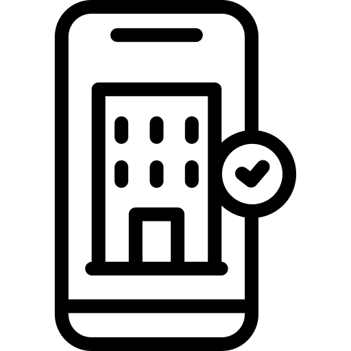 Booking review travel smartphone icon Booking review travel smartphone icon