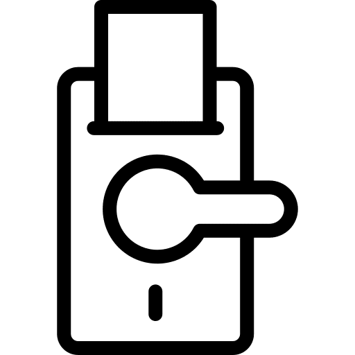 Doorknob access room door key icon Doorknob access room door key icon