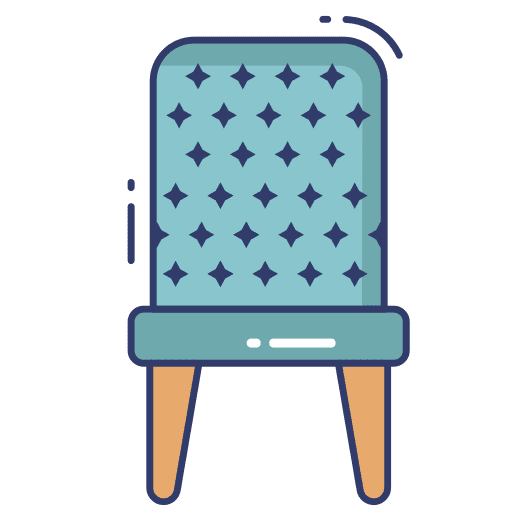Chair furniture and household interior design seat icon
