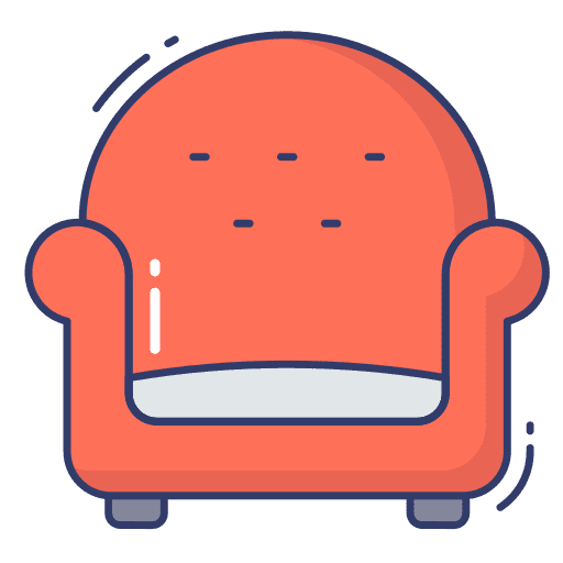 Armchair furniture and household sofa interior design icon Armchair furniture and household sofa interior design icon