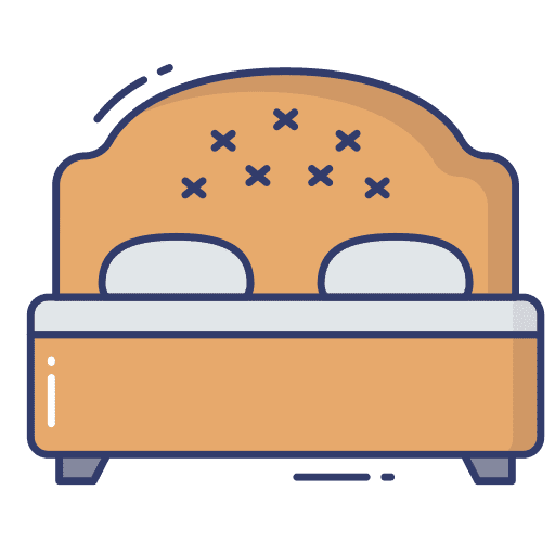 Bed sleep bed interior design icon Bed sleep bed interior design icon