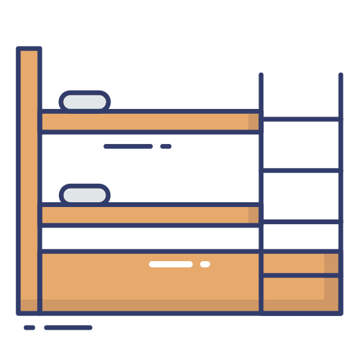 Bunk bed bunk bed rest furniture and household icon Bunk bed bunk bed rest furniture and household icon