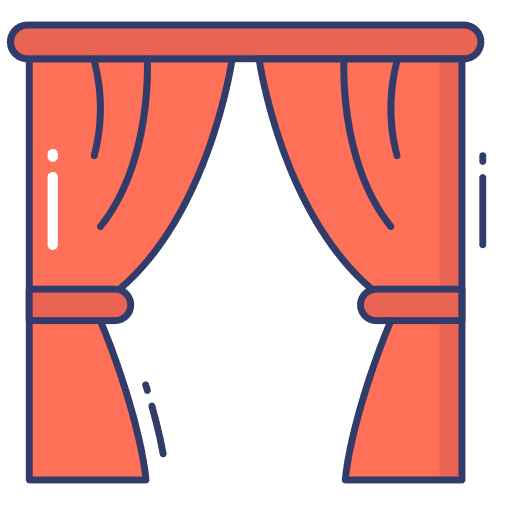 Curtains interior curtains furniture and household icon Curtains interior curtains furniture and household icon