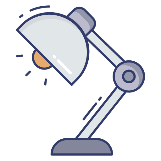 Desk lamp study furniture and household illumination icon Desk lamp study furniture and household illumination icon