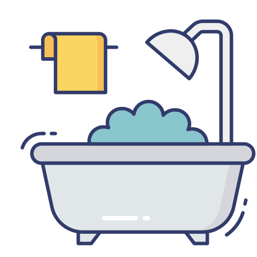 Bathtub shower wellness clean icon Bathtub shower wellness clean icon