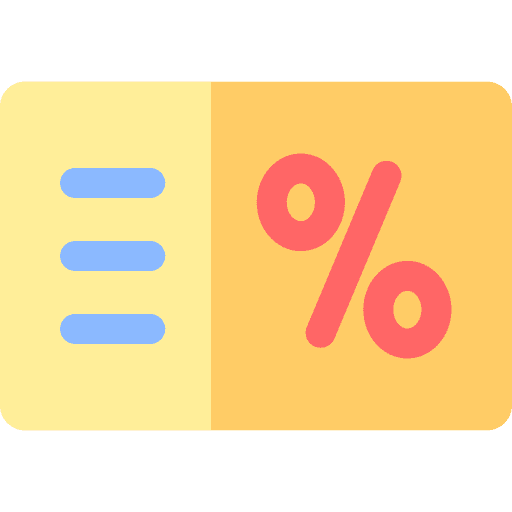 Coupon voucher discount percentage icon Coupon voucher discount percentage icon