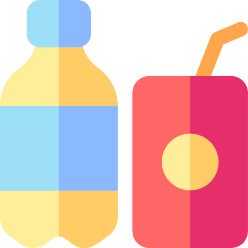 Drink can refreshment straw icon