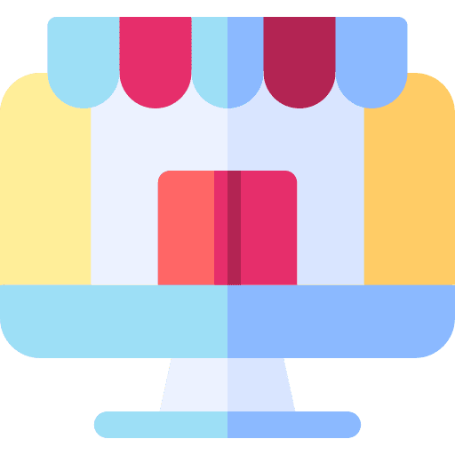 Ecommerce online purchase commerce and shopping online store icon Ecommerce online purchase commerce and shopping online store icon