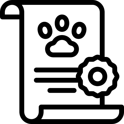 Certificate animals medal certification icon