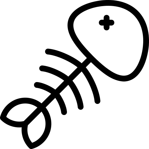 Fishbone fishbones trash fish icon Fishbone fishbones trash fish icon