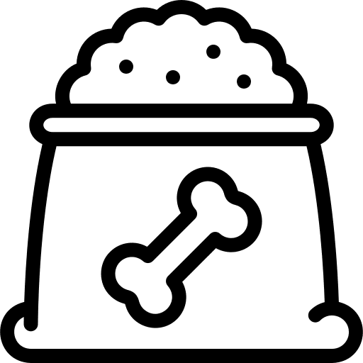 Pet food bowl pet food dog food icon