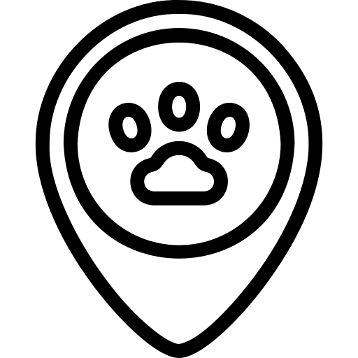 Placeholder interface maps and location pawprint icon Placeholder interface maps and location pawprint icon