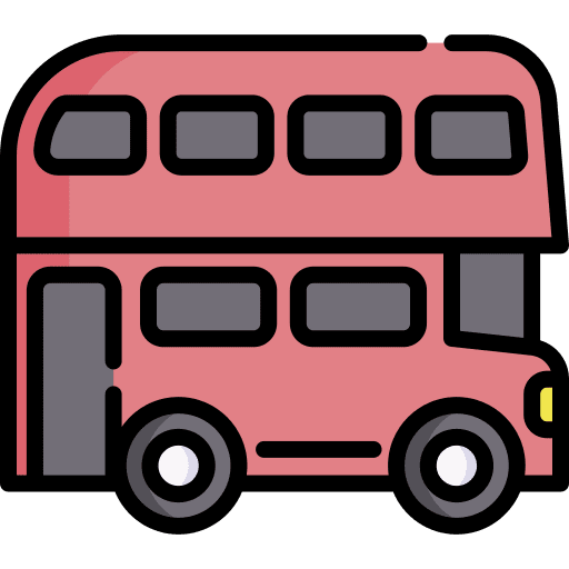 Double decker bus automobile transport public transport icon Double decker bus automobile transport public transport icon