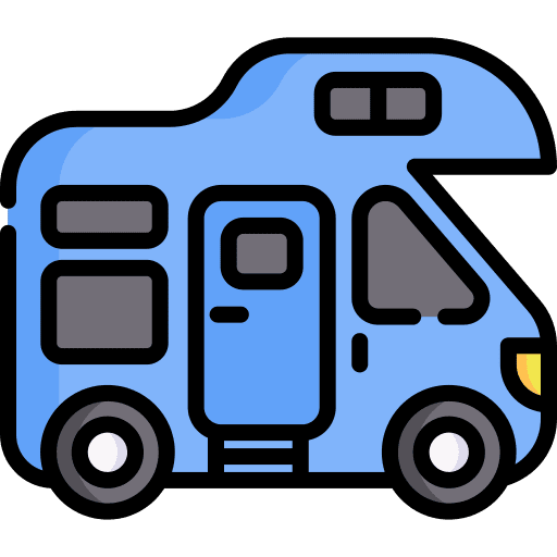 Campervan caravan trailer travel icon Campervan caravan trailer travel icon