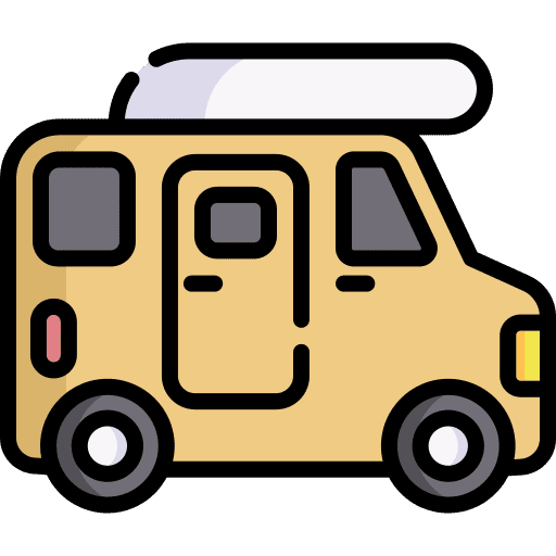 Campervan rural transportation holidays icon Campervan rural transportation holidays icon