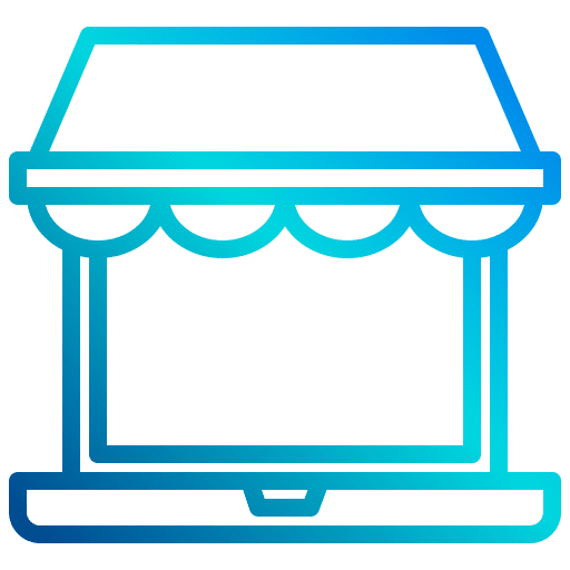 Laptop laptop screen browser commerce and shopping icon