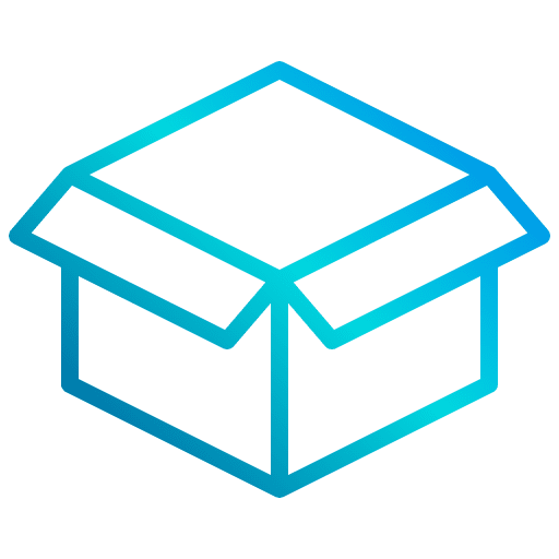 Box commerce and shopping package box icon