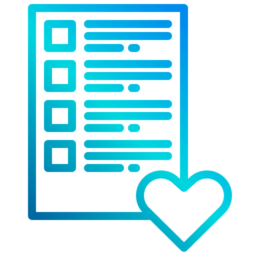 Favorite list wish list paper icon