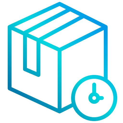 Box chronometer delivery shopping icon