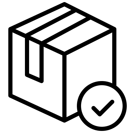 Box courier commerce and shopping package delivered icon