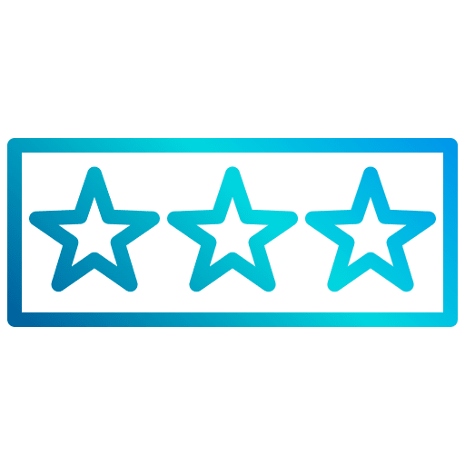 Star rating like customer review icon
